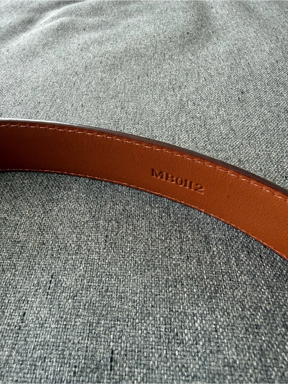 Alden Burgundy Leather Belt with Silver Buckle